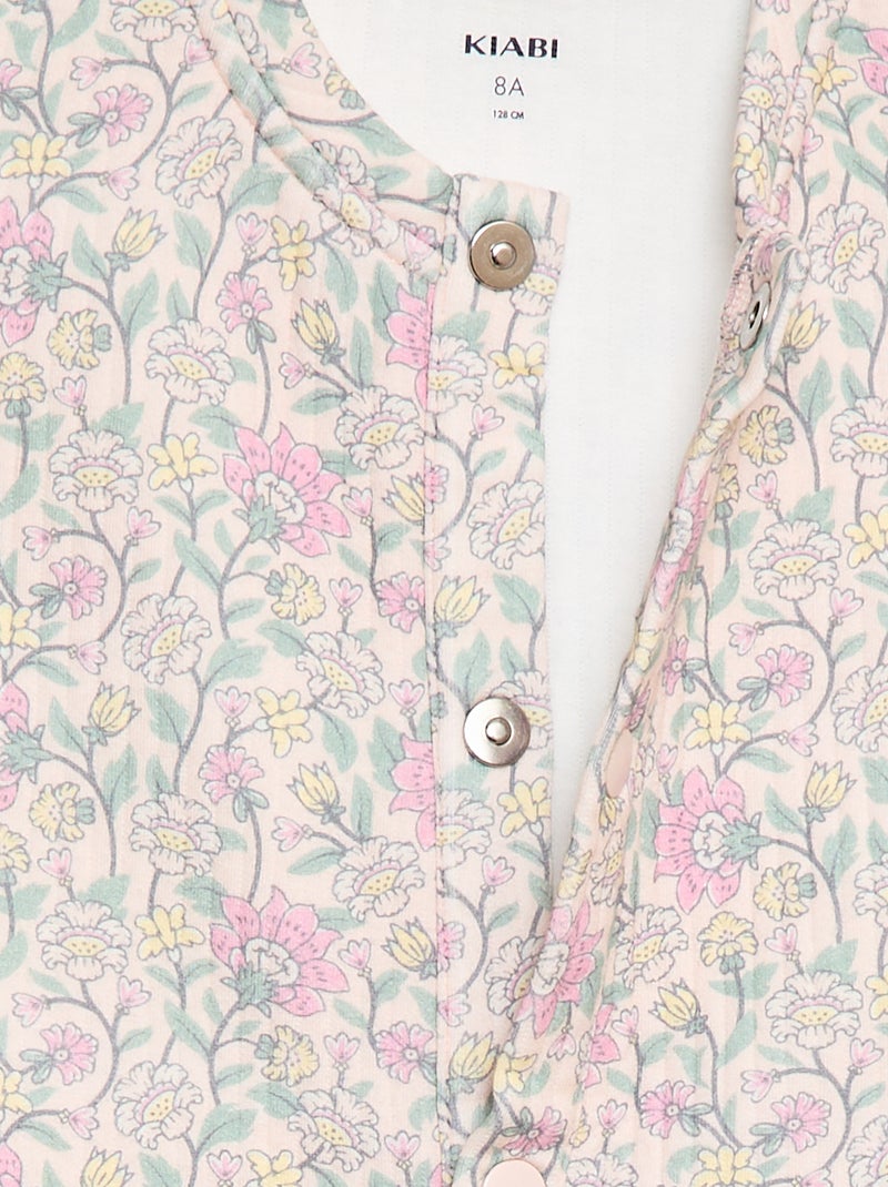 Bedrucktes Sweatshirt mit flauschiger Optik - Kollektion zum einfachen Anziehen Rosa - Kiabi