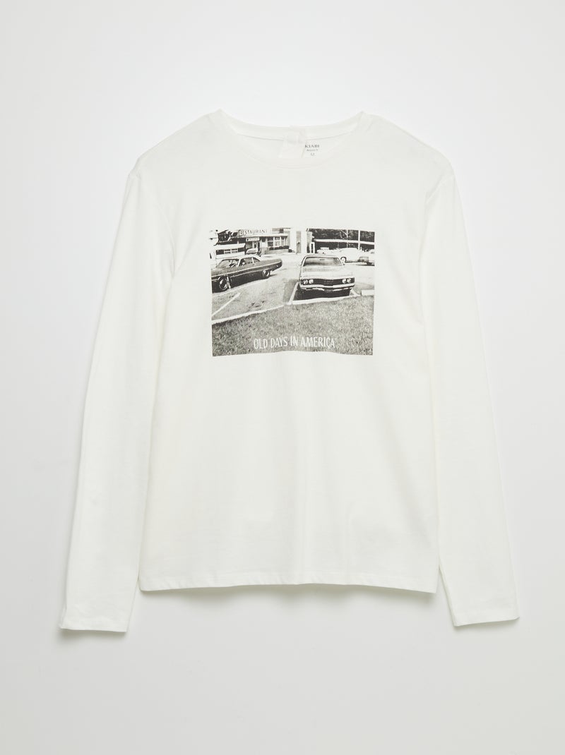 Bedrucktes T-Shirt - Kollektion für einfaches Anziehen Weiß - Kiabi