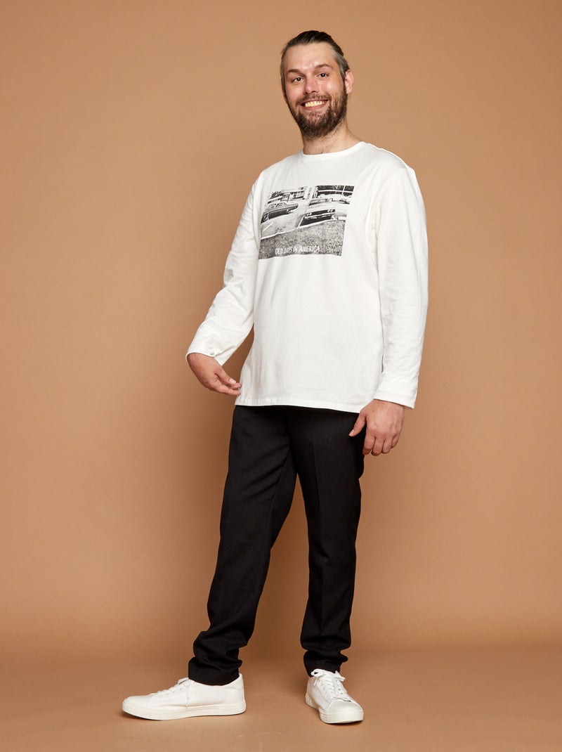 Bedrucktes T-Shirt - Kollektion für einfaches Anziehen Weiß - Kiabi