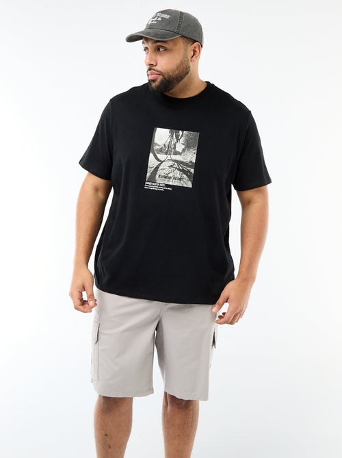 Bedrucktes T-Shirt mit kurzen Ärmeln und Rundhalsausschnitt - Kiabi