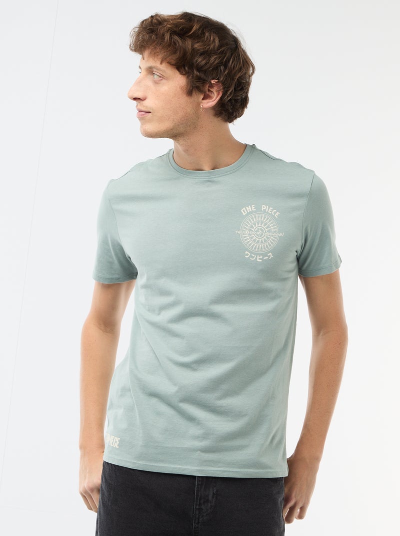 Bedrucktes T-Shirt 'One piece' Grün - Kiabi