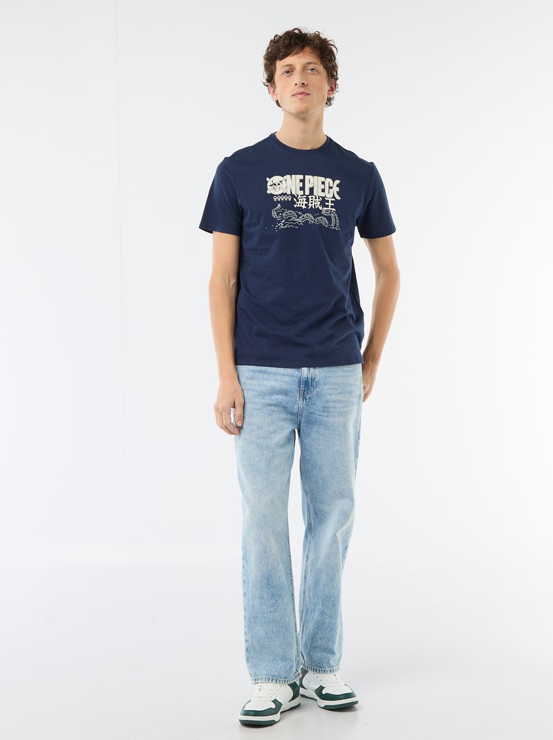 Bedrucktes T-Shirt 'One piece' Marineblau - Kiabi