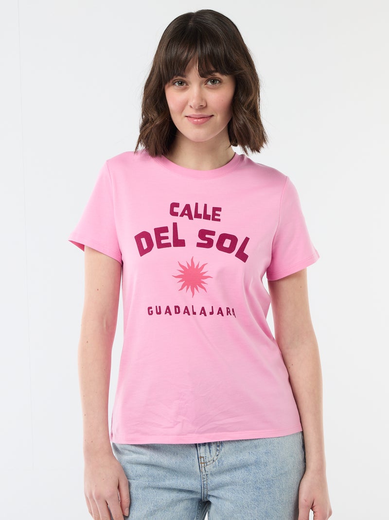 Bedrucktes T-Shirt Rosa - Kiabi