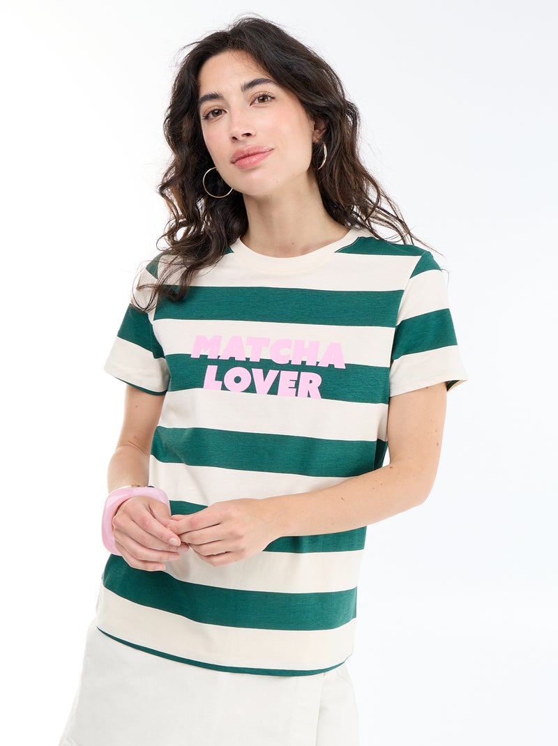 Bedrucktes T-Shirt Weiß - Kiabi