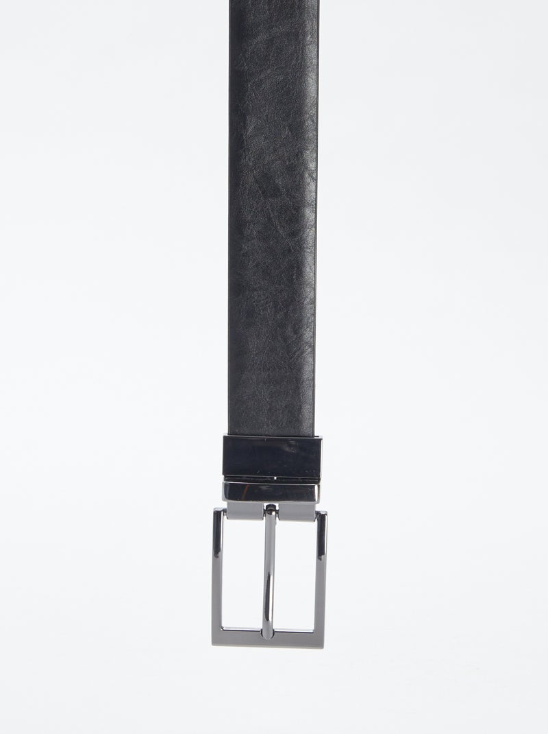 Belt with reversible buckle BLACK - Kiabi