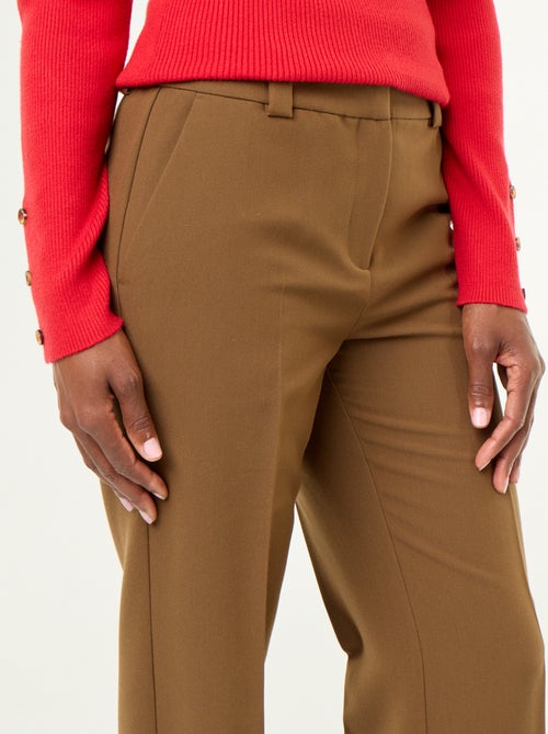 Belted straight-leg trousers - Kiabi
