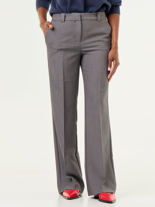 Belted straight-leg trousers - Kiabi