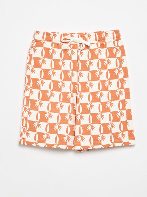 Bermuda aus French Terry mit Print - Kiabi