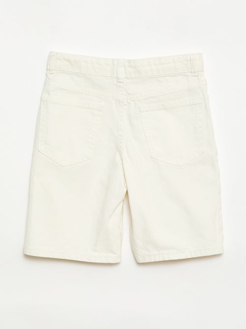 Bermuda aus Stretch-Denim, schmal geschnitten, aus Baumwolle - Kiabi