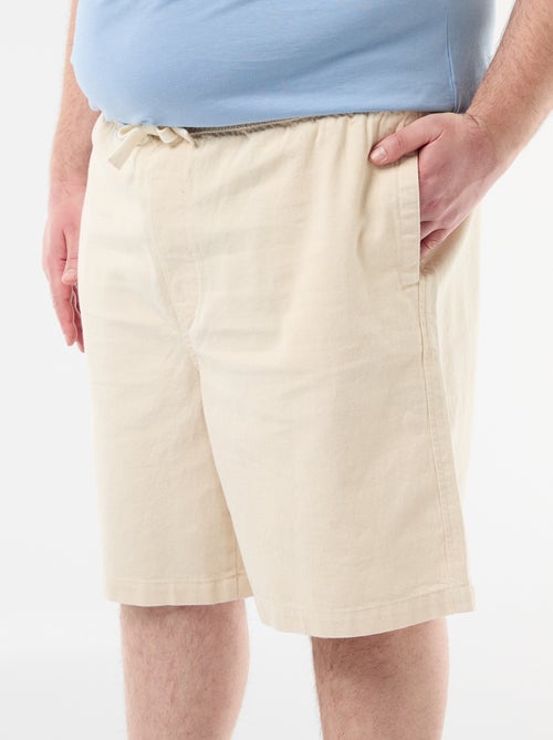 Bermuda aus Twill mit Kordelzug - Kiabi
