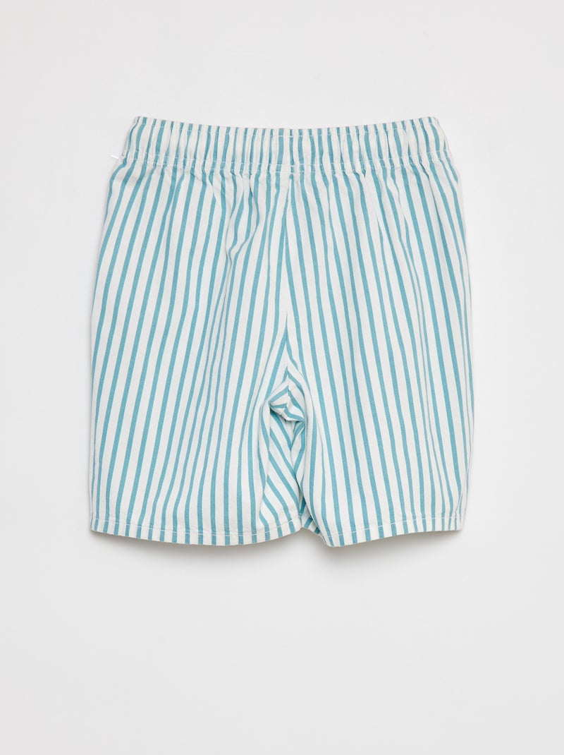Bermuda avec taille élastiquée BLEU - Kiabi