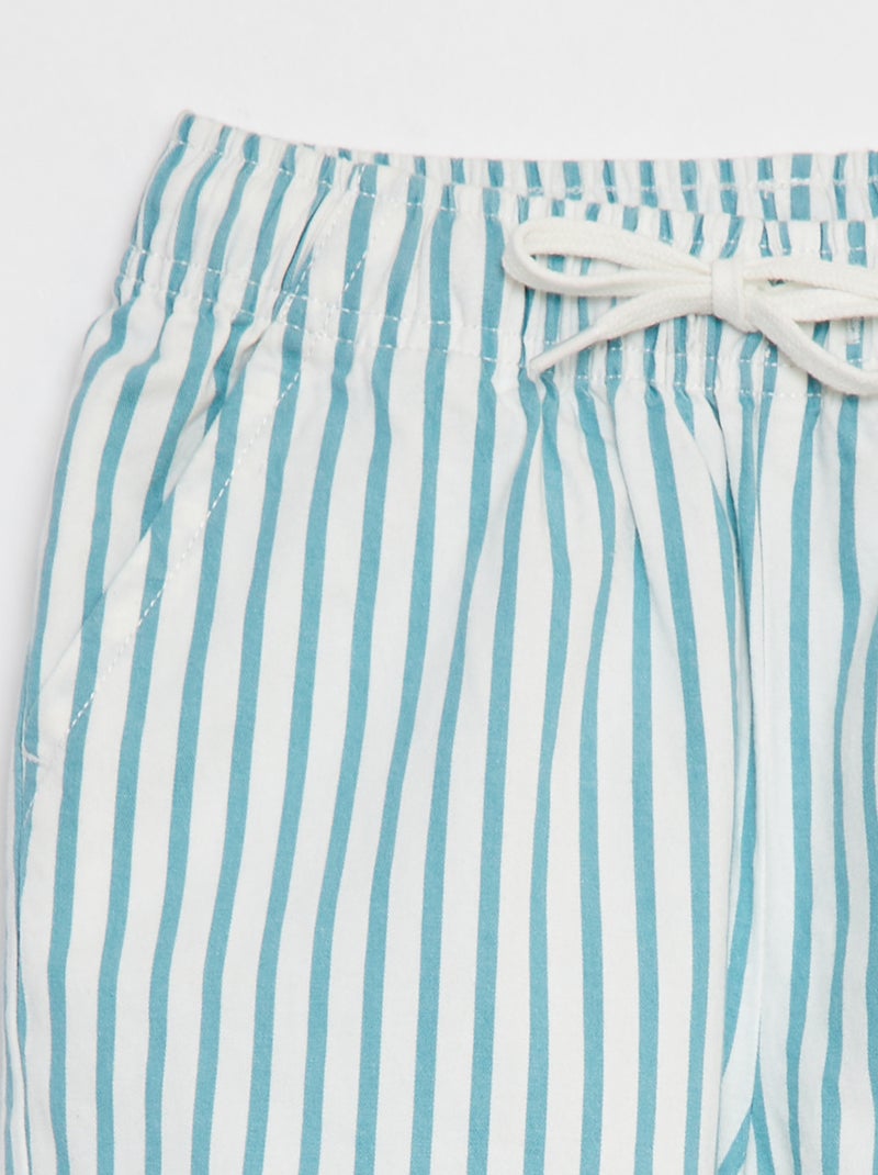 Bermuda avec taille élastiquée BLEU - Kiabi