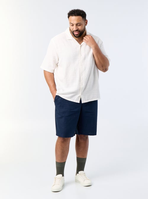 Bermuda chino avec cordons de serrage - Kiabi Bermuda chino avec cordons de serrage - Kiabi