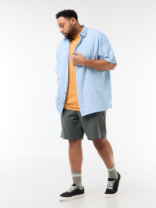 Bermuda chino con apertura a bottoni + zip + lacci - Kiabi