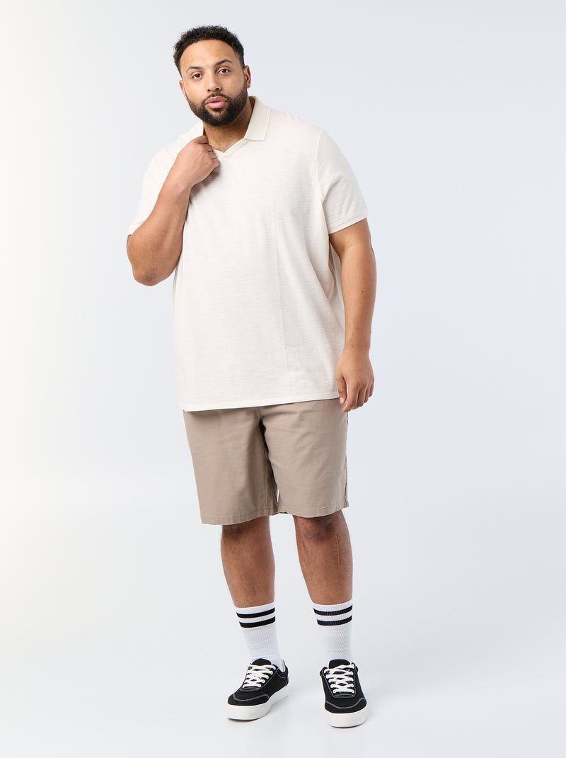 Bermuda chino con coulisse Beige - Kiabi