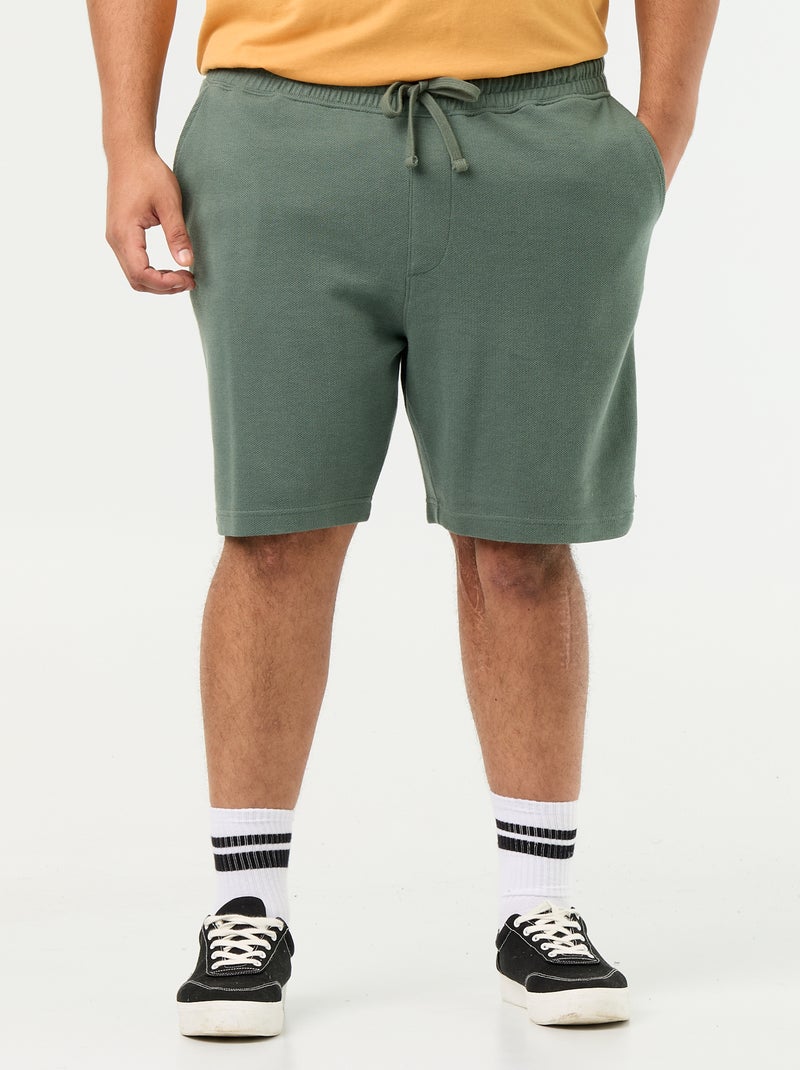 Bermuda chino con vita elasticizzata Verde - Kiabi