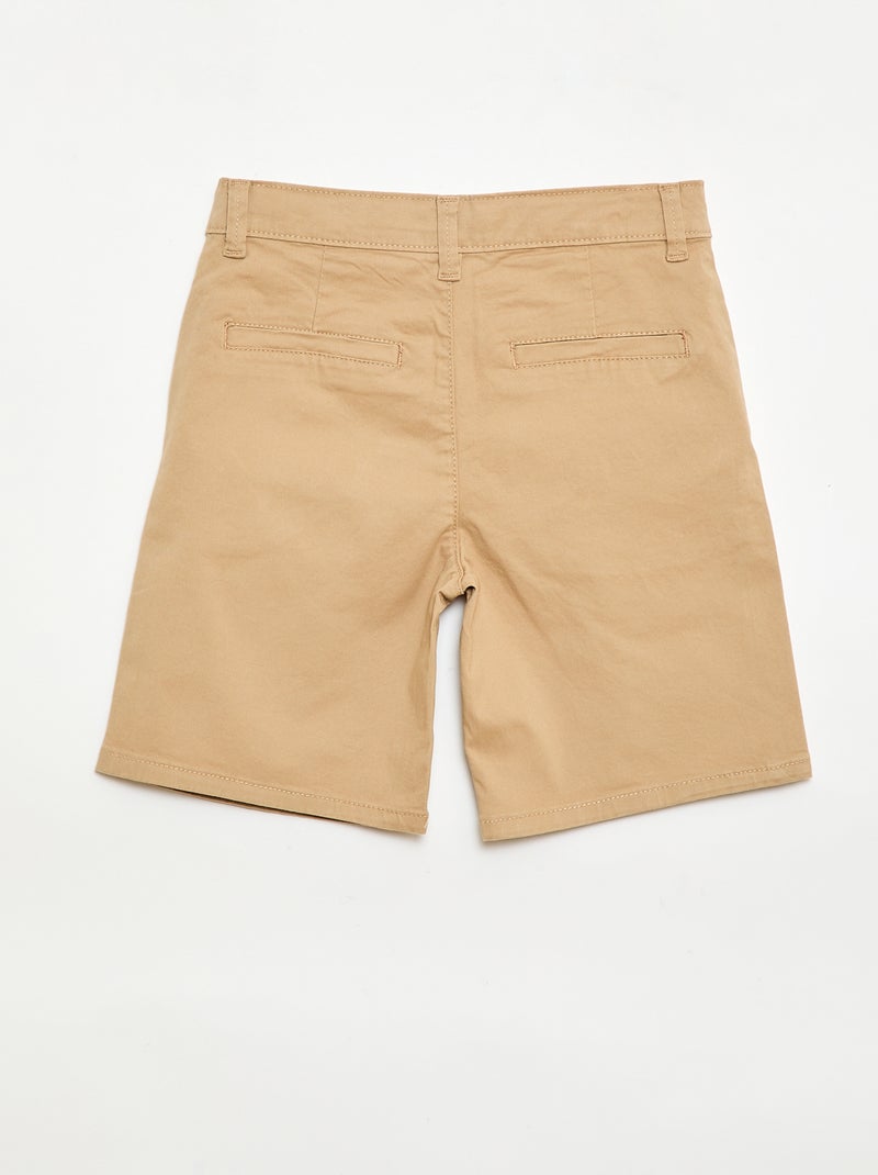 Bermuda chino en twill Beige - Kiabi