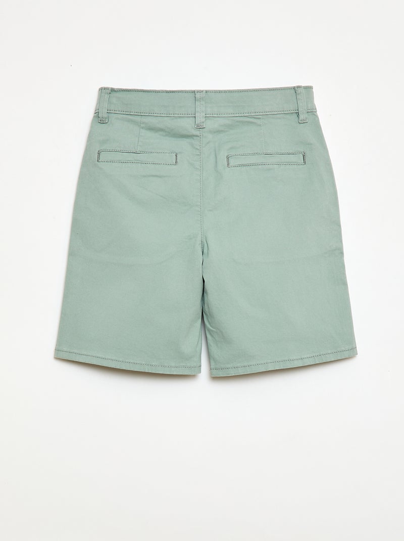 Bermuda chino en twill Bleu - Kiabi