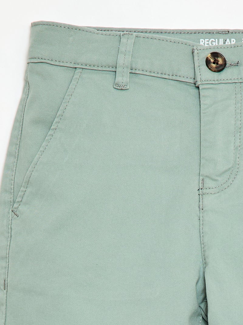 Bermuda chino en twill Bleu - Kiabi