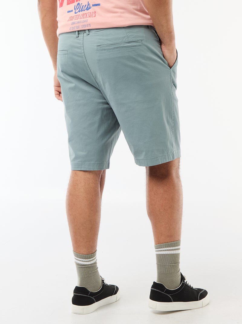 Bermuda chino en twill Bleu - Kiabi