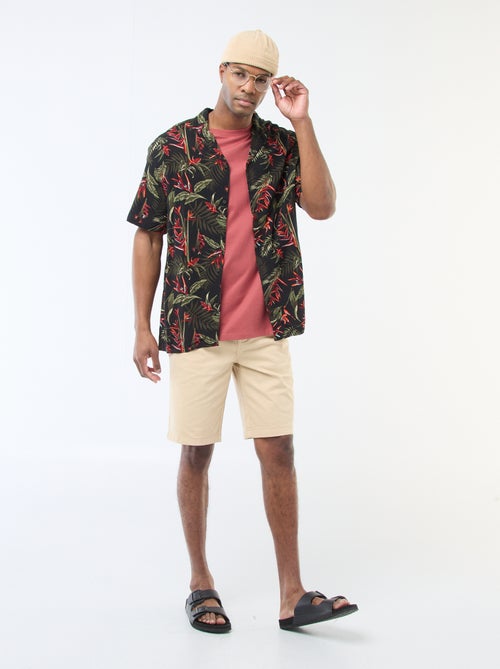 Bermuda chino en twill uni - Kiabi