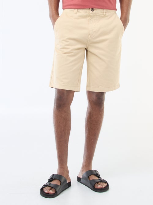Bermuda chino en twill uni - Kiabi