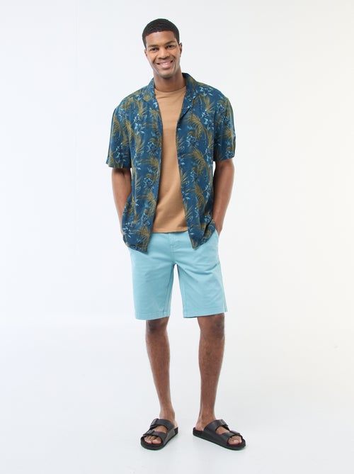 Bermuda chino en twill uni - Kiabi