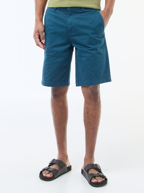 Bermuda chino en twill uni - Kiabi