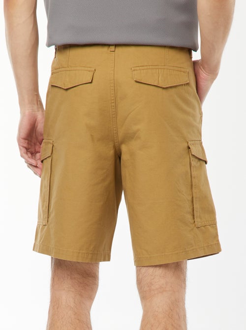 Bermuda chino en twill uni multipoches - Kiabi