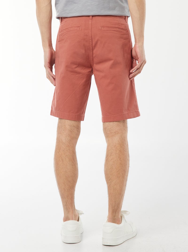 Bermuda chino en twill uni Rose - Kiabi