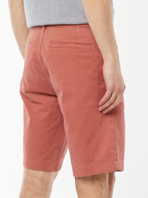 Bermuda chino en twill uni - Kiabi