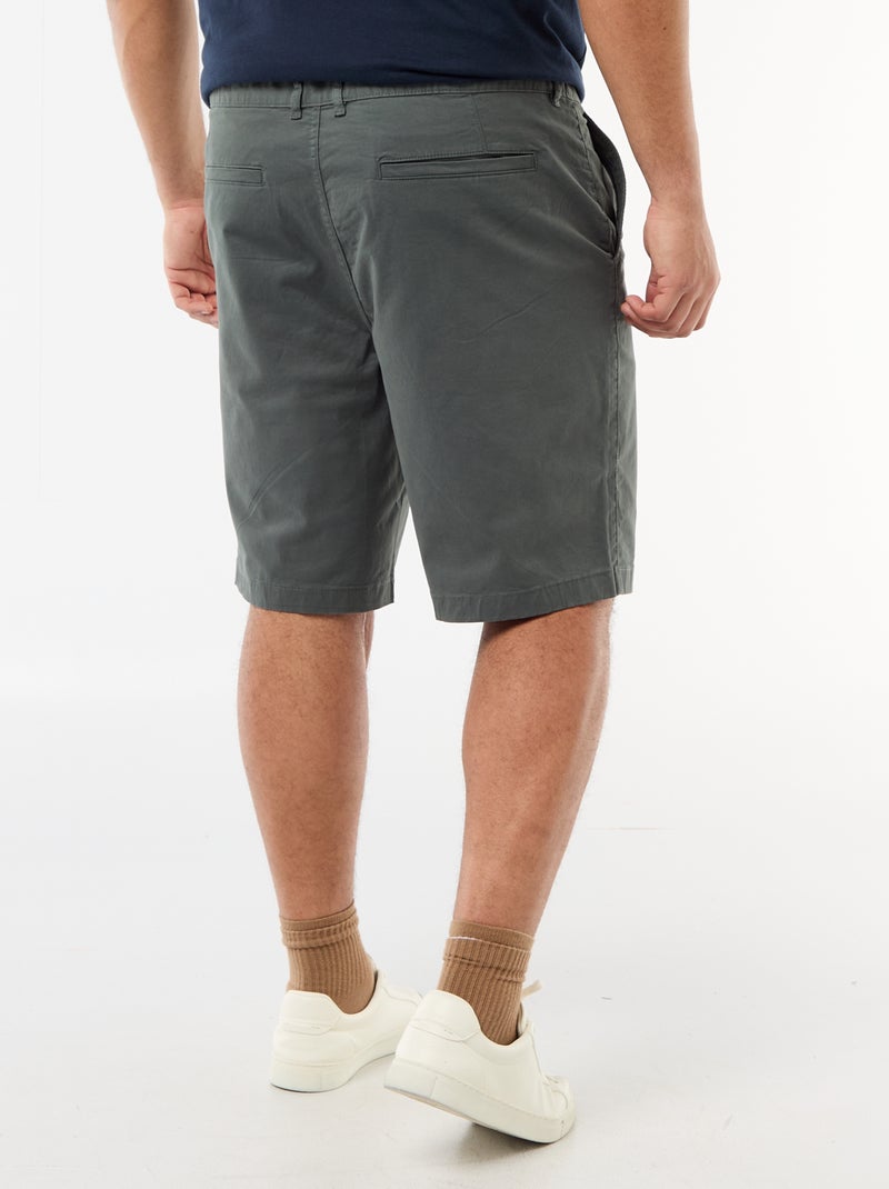 Bermuda chino en twill Vert - Kiabi