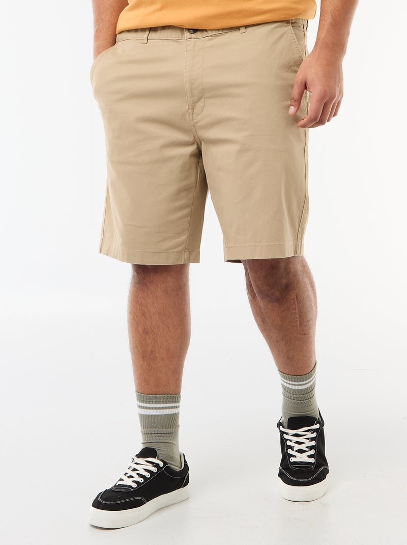 Bermuda chino in twill Beige - Kiabi