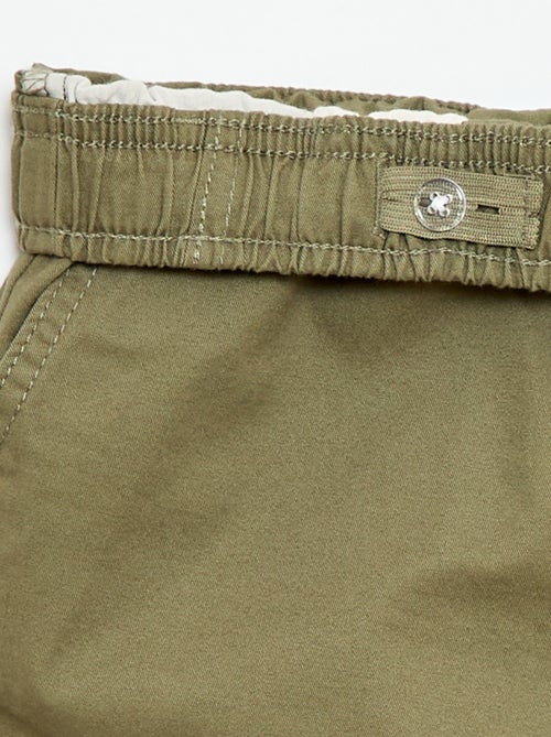 Bermuda chino tinta unita con lacci - Kiabi
