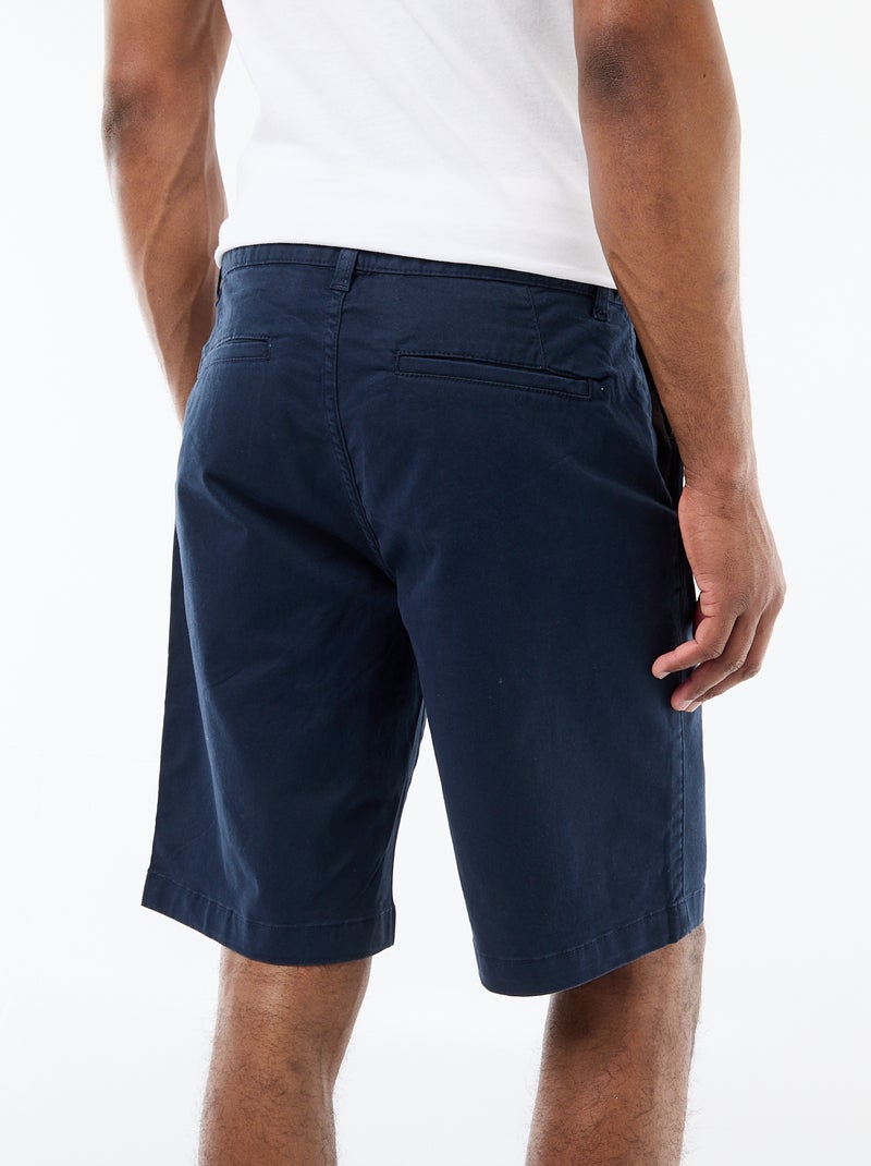 Bermuda chino tinta unita in twill Blu - Kiabi