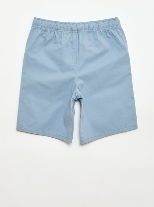 Bermuda chino uni avec liens de serrage - Kiabi