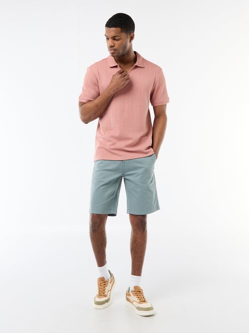 Bermuda chino uni en twill - Kiabi