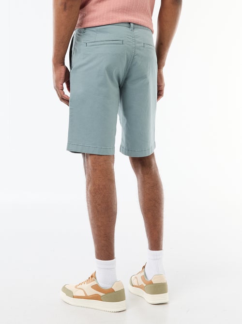 Bermuda chino uni en twill - Kiabi