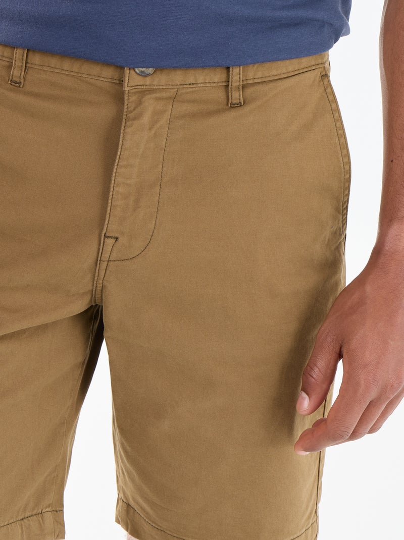 Bermuda chino uni Marron - Kiabi