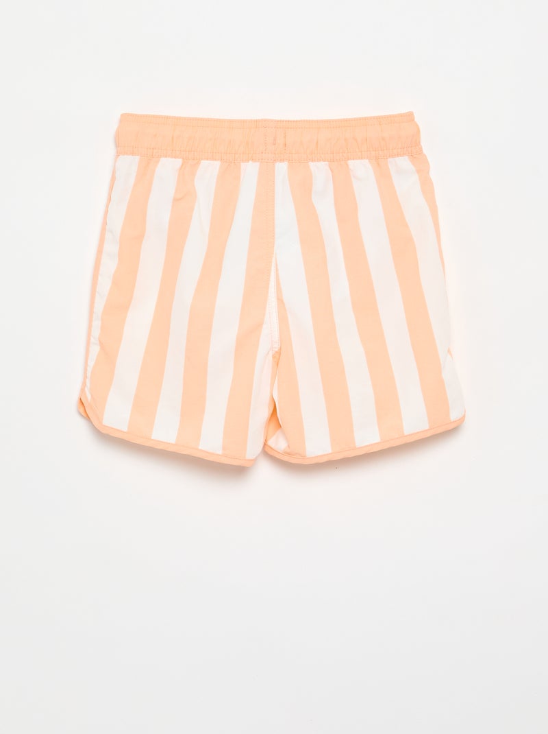 Bermuda da bagno a righe Arancione - Kiabi