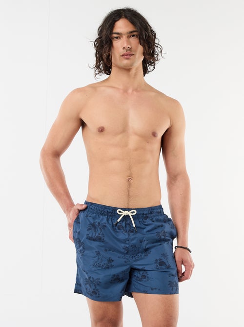 Bermuda de bain à motif - Kiabi