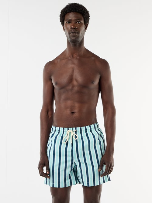 Bermuda de bain à motif - Kiabi