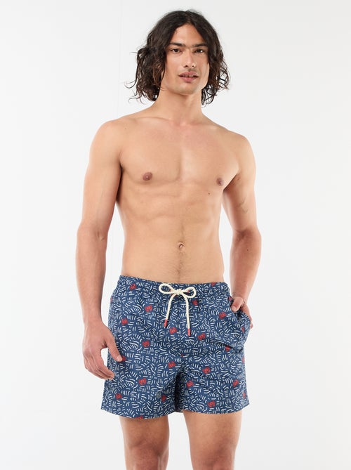 Bermuda de bain à motif - Kiabi