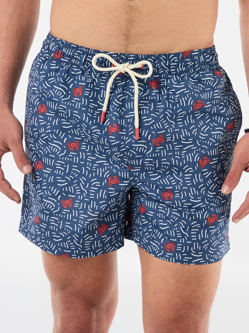 Bermuda de bain à motif Bleu - Kiabi
