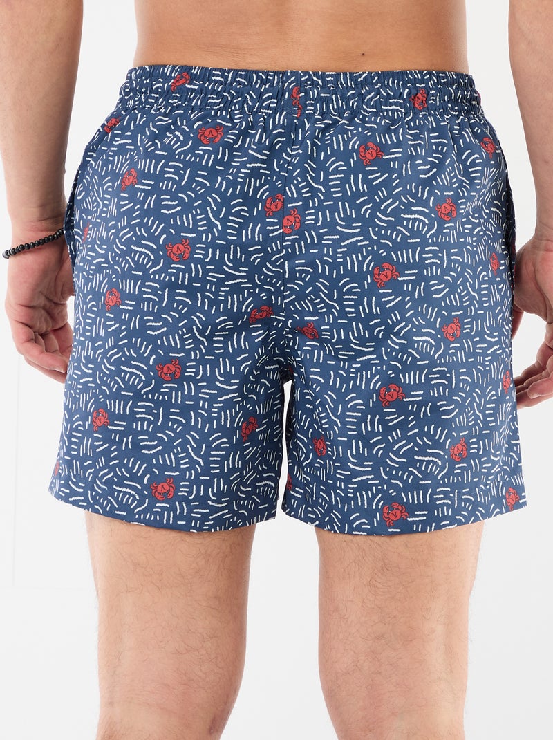 Bermuda de bain à motif Bleu - Kiabi