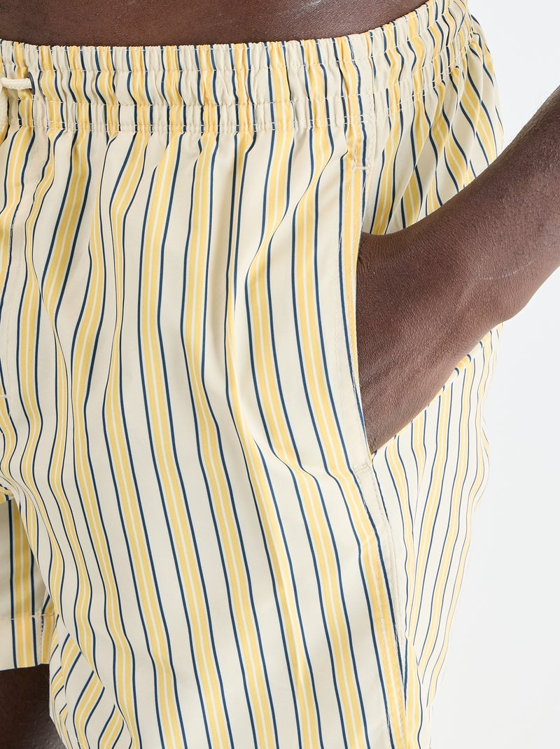 Bermuda de bain à motif Jaune - Kiabi