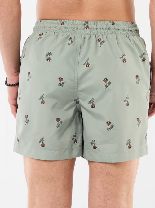 Bermuda de bain à motif - Kiabi