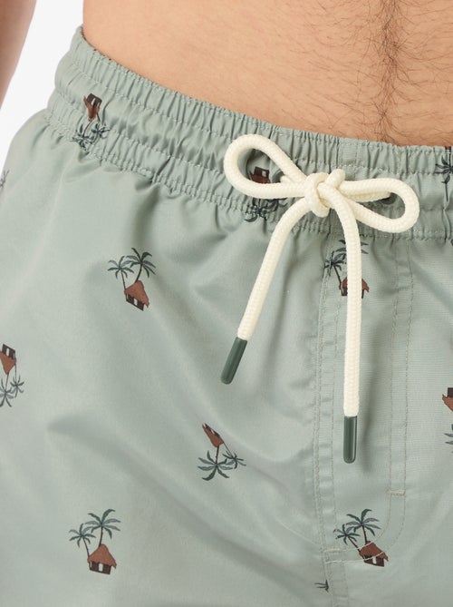 Bermuda de bain à motif - Kiabi