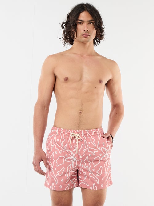 Bermuda de bain à motif - Kiabi