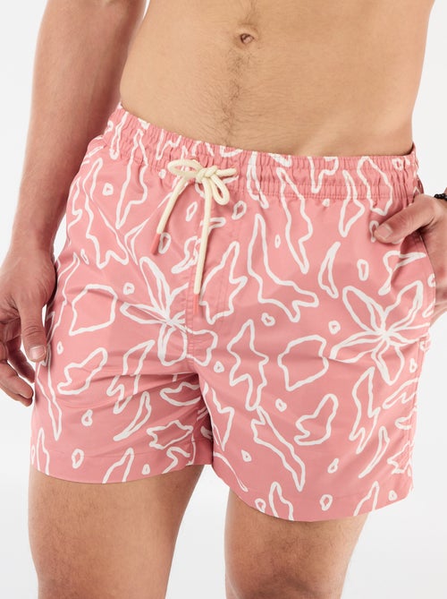 Bermuda de bain à motif - Kiabi